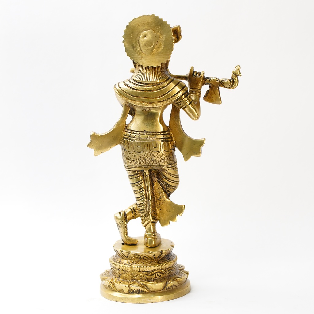 Brass Krishna Ji God Idol - Image 4