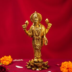 Brass Vishnu Ji God Idol