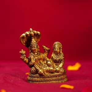 Brass Vishnu Laxmi Ji God idol