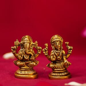 Brass Ganesh Laxmi Ji God Idol
